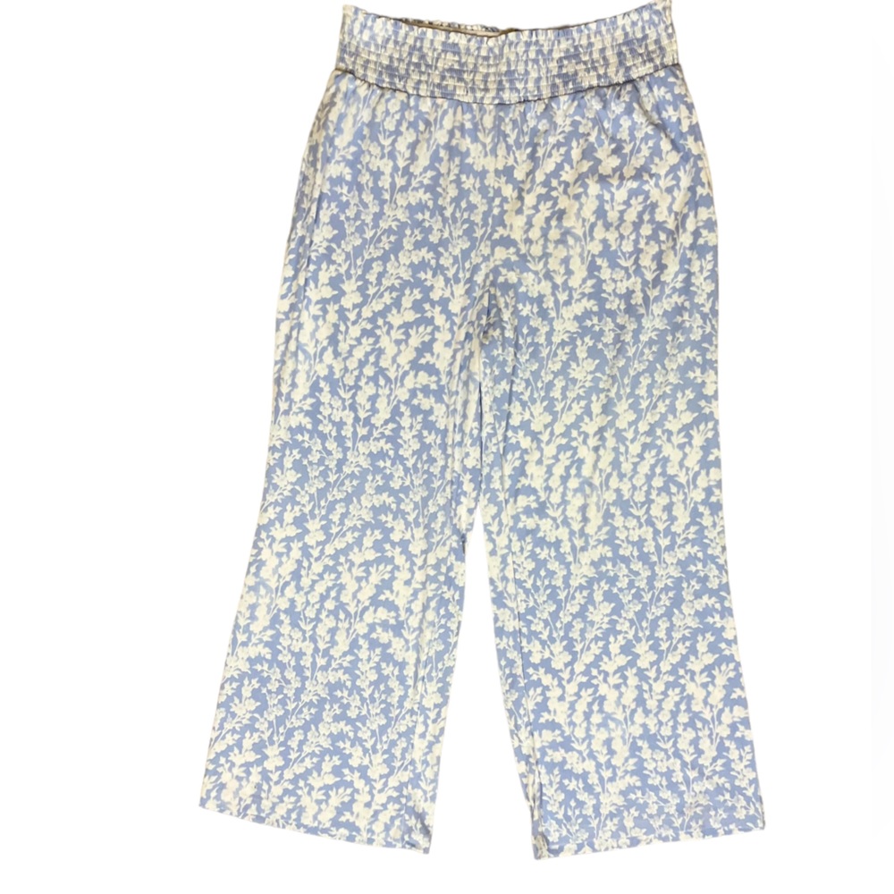 NWT Bar III Botanical Print Smocked Waist Pull-On Lounge Pants (DM)